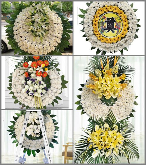 湖北襄阳市襄州区峪山镇赵畈村花圈速递